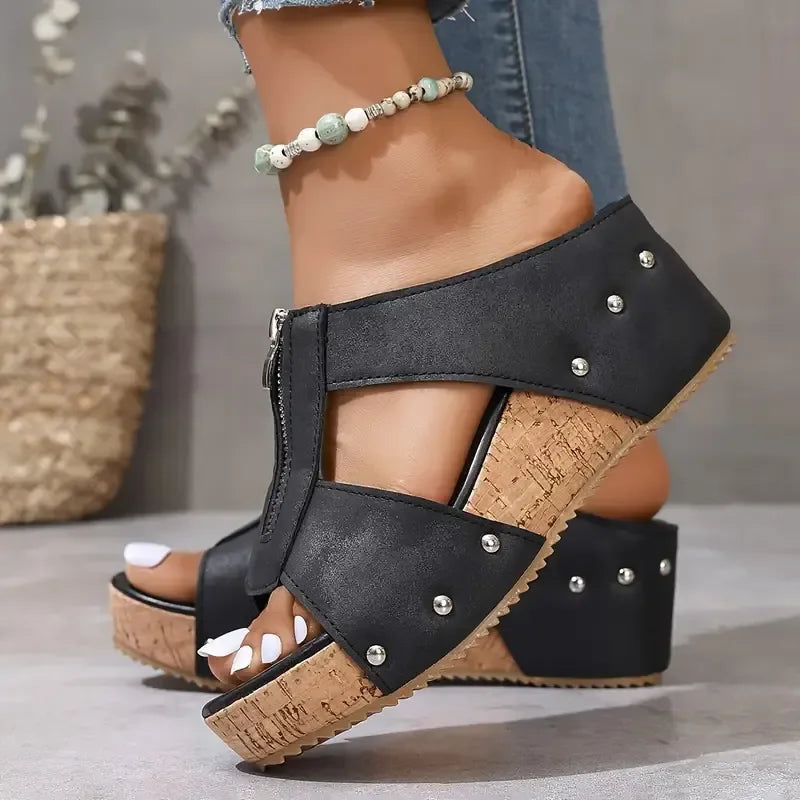 Claire™ | Sandales orthopédiques compensées confort [1 ACHETÉ, 1 OFFERT]