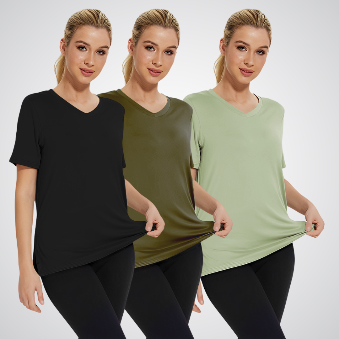 SERENA™ - Tee Fit Femme [Lot de 3]