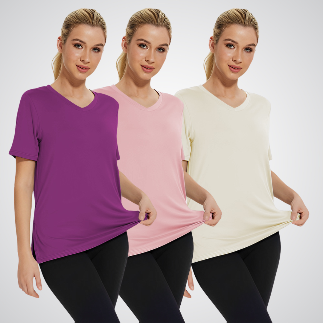 SERENA™ - Tee Fit Femme [Lot de 3]