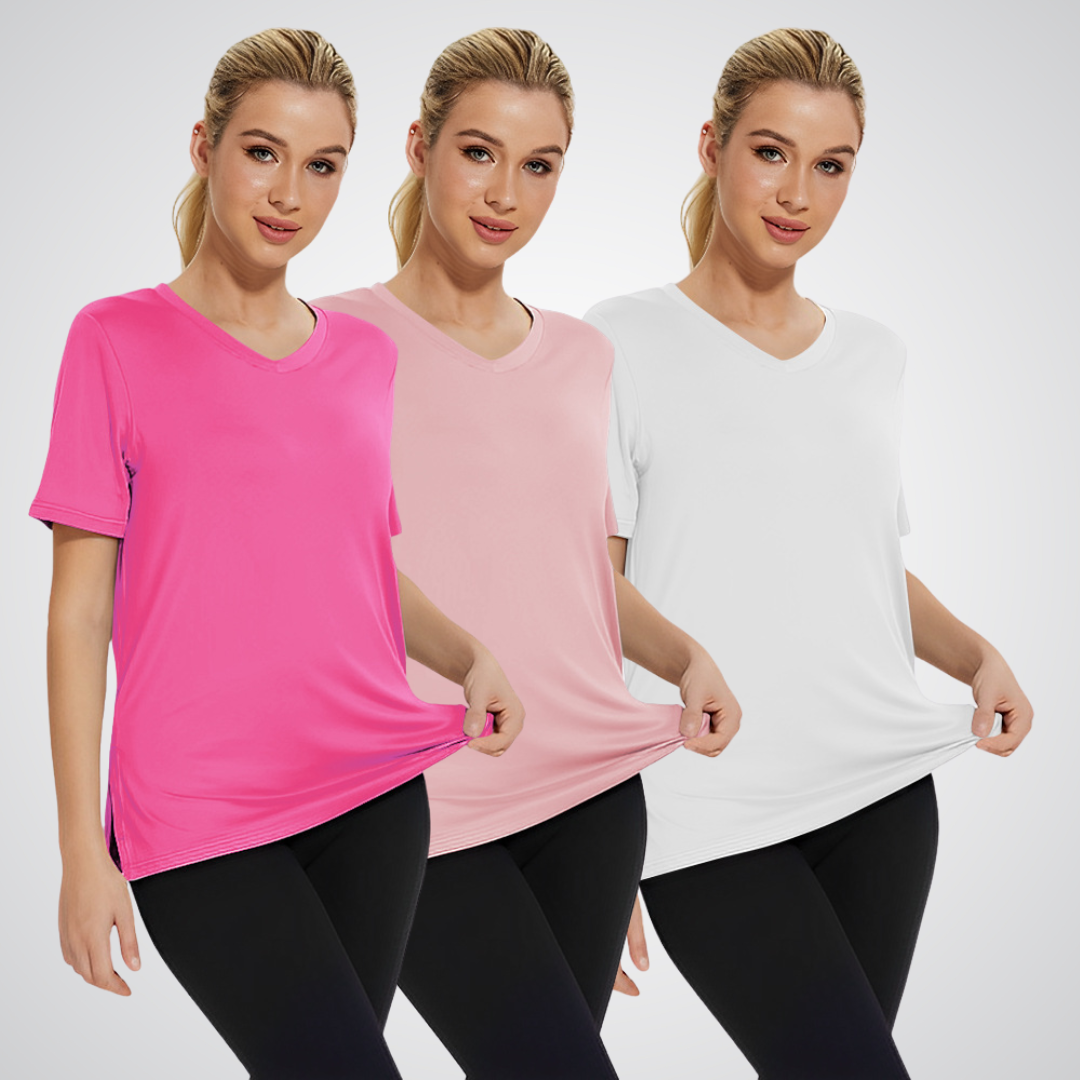 SERENA™ - Tee Fit Femme [Lot de 3]