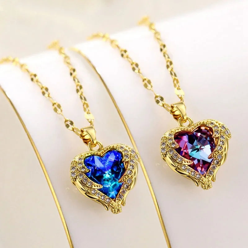 Collier Coeur en Cristal