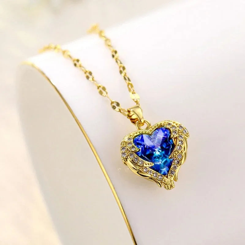 Collier Coeur en Cristal